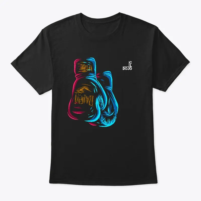 neon boxing gloves tee